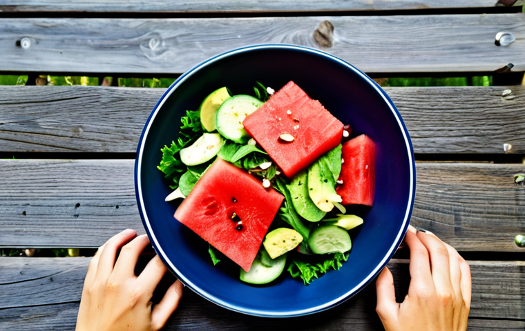 비건 식단에서의 수분 섭취 중요성 - Woman enjoying infused water outdoors**

"A woman with healthy skin wearing activewear and drinking ...