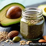 비건 식단에서의 지방 섭취 조절하기 - A vibrant and detailed still life composition featuring a variety of raw and lightly toasted nuts an...