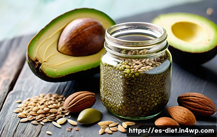 비건 식단에서의 지방 섭취 조절하기 - A vibrant and detailed still life composition featuring a variety of raw and lightly toasted nuts an...